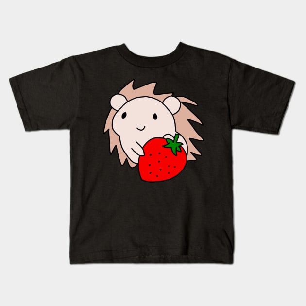 hedgehog strawberry Kids T-Shirt by tailspalette